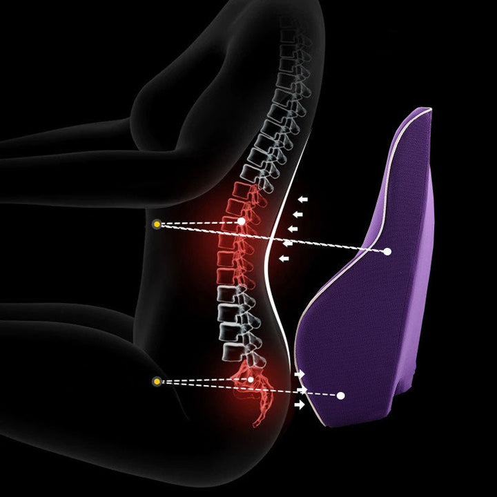 Lumbar support pillow with memory foam