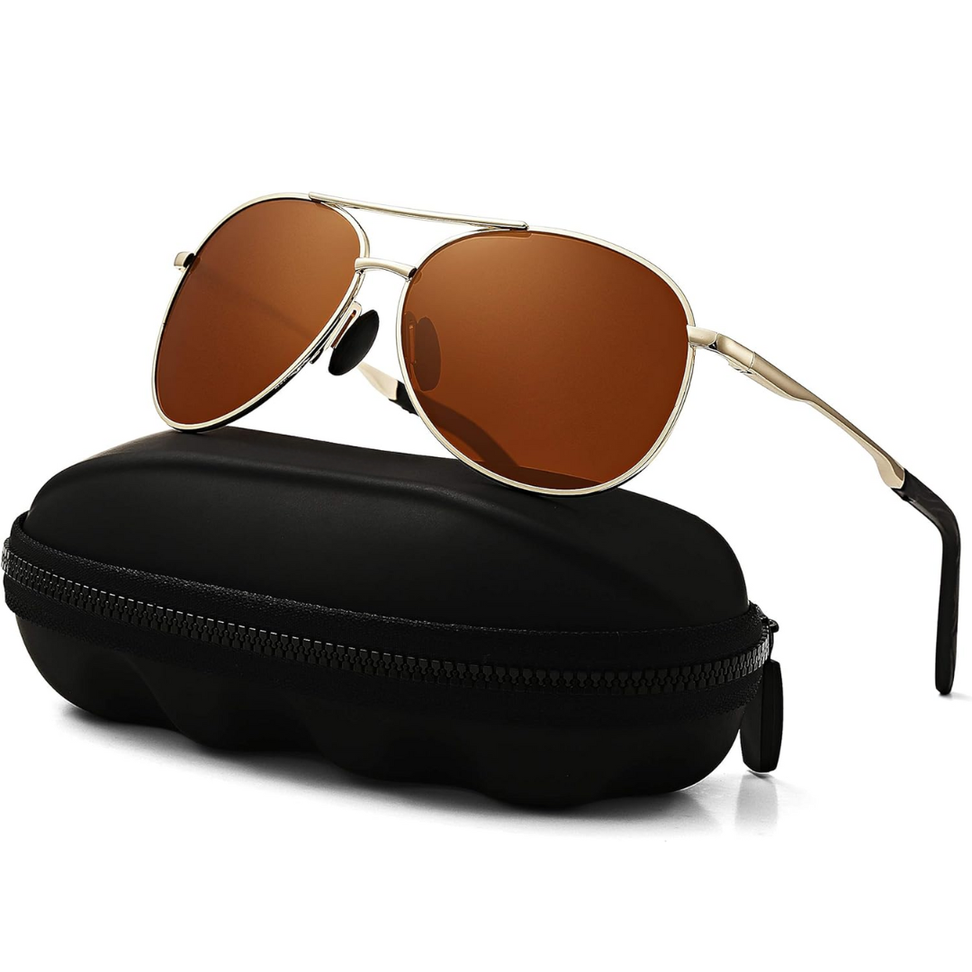 Aviator sunglasses with polarized lenses for women and men 