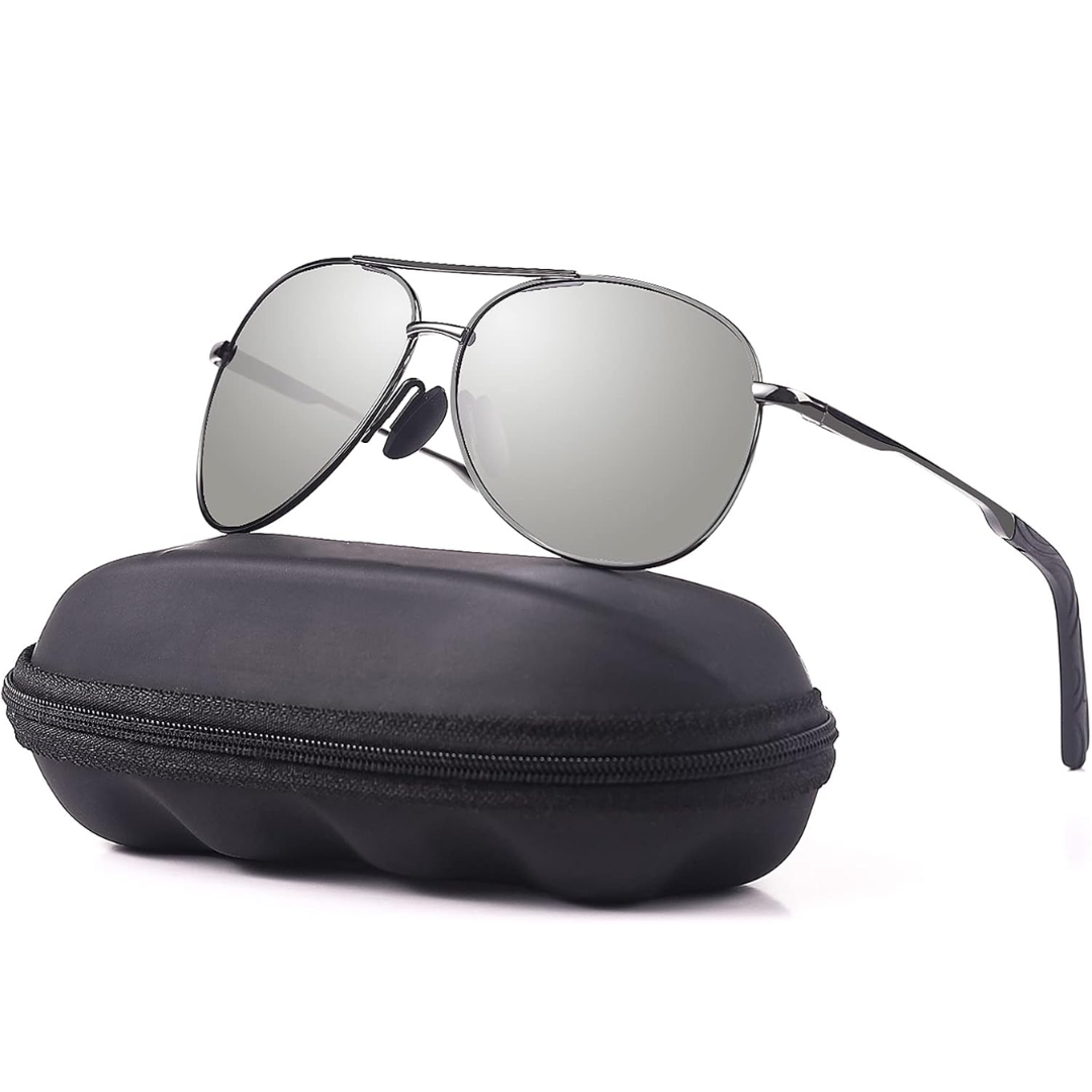 Aviator sunglasses with polarized lenses for women and men 