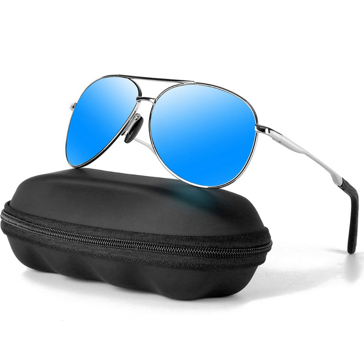Aviator sunglasses with polarized lenses for women and men 