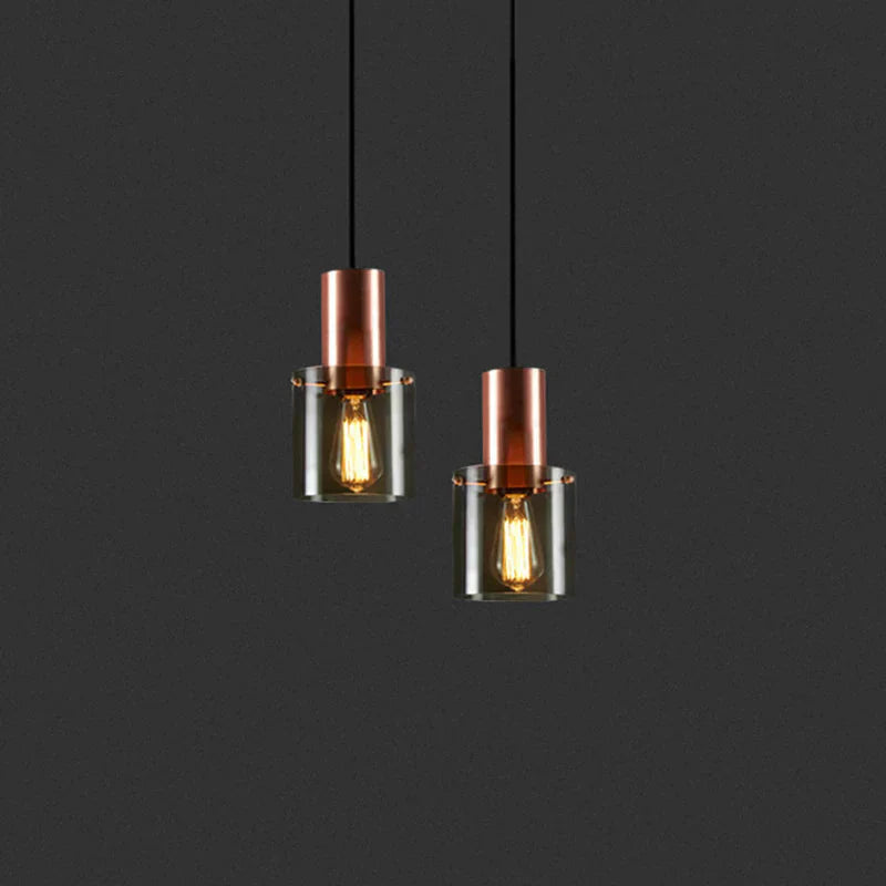 Pendant light with smoked glass – E14, LED compatible &amp; modern