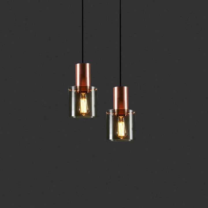 Pendant light with smoked glass – E14, LED compatible &amp; modern