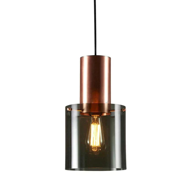 Pendant light with smoked glass – E14, LED compatible &amp; modern