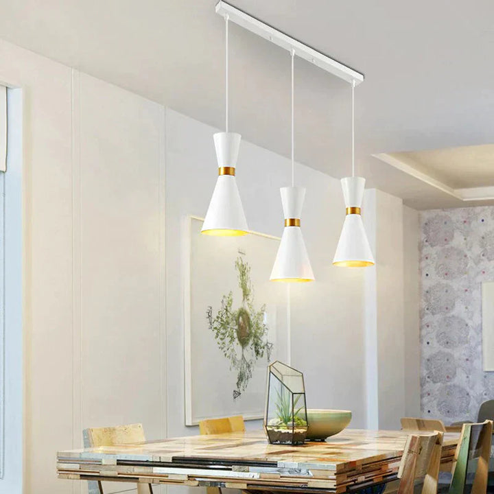 Modern cord pendant light – aluminum, E27 &amp; LED compatible