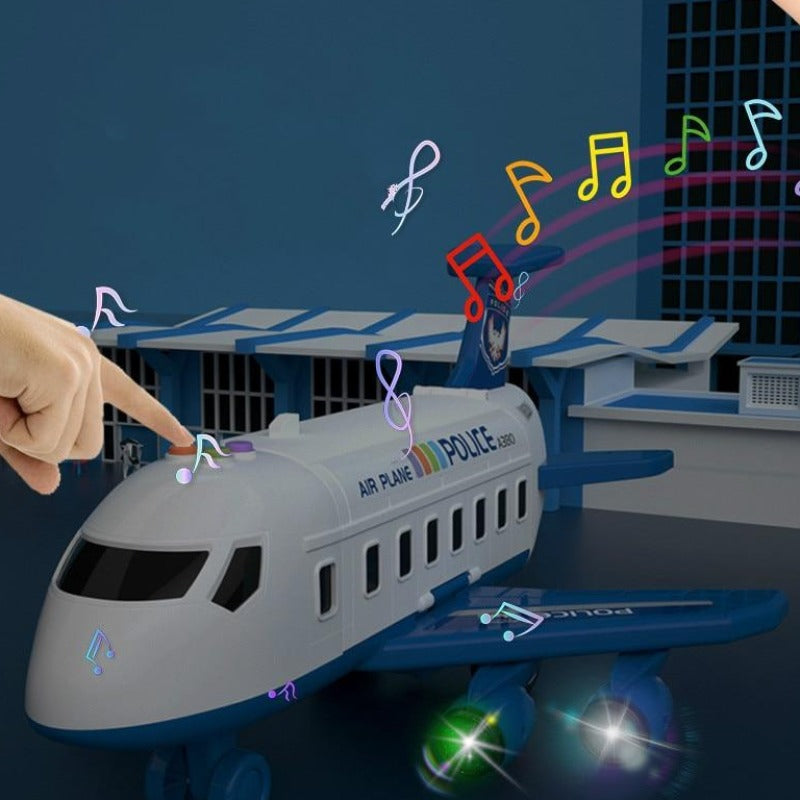 Adventure Plane with Construction Vehicles Playset for Children