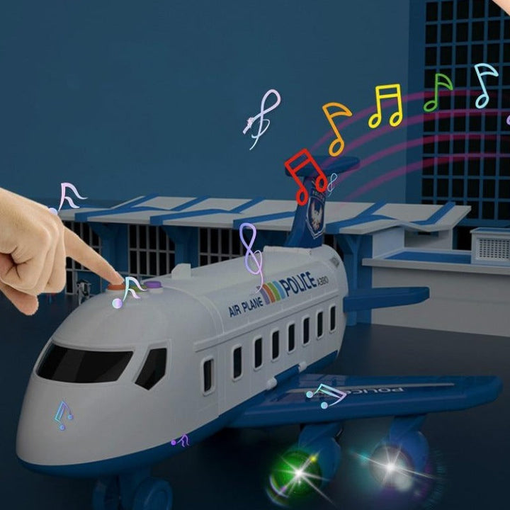 Adventure Plane with Construction Vehicles Playset for Children