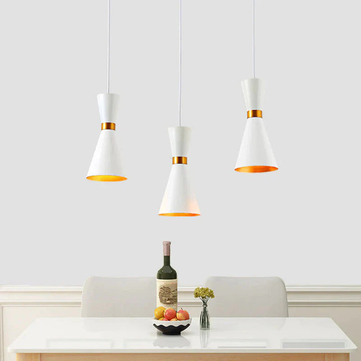 Modern cord pendant light – aluminum, E27 &amp; LED compatible