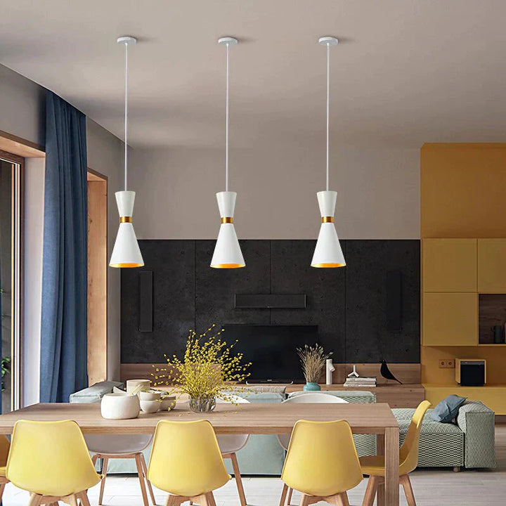 Modern cord pendant light – aluminum, E27 &amp; LED compatible