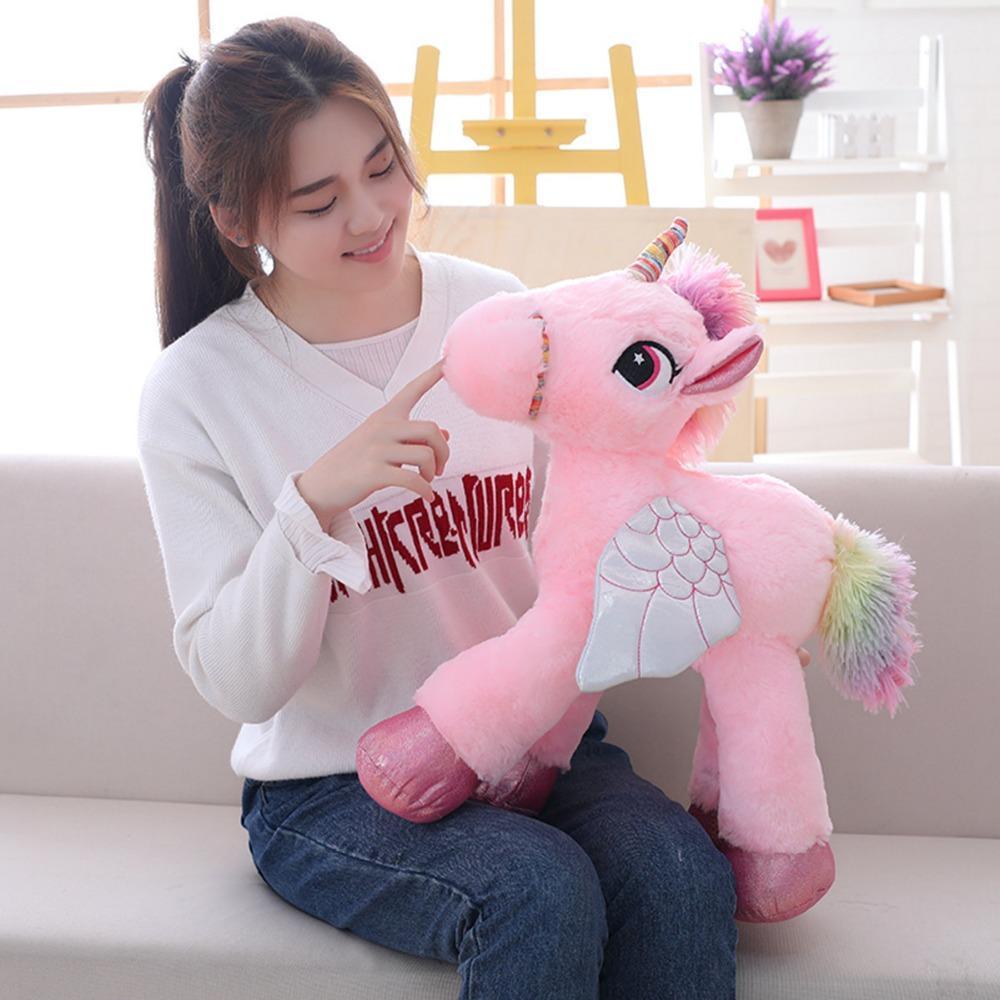 Giant Unicorn Plush Toy – Cuddly Stuffed Horse for Children 