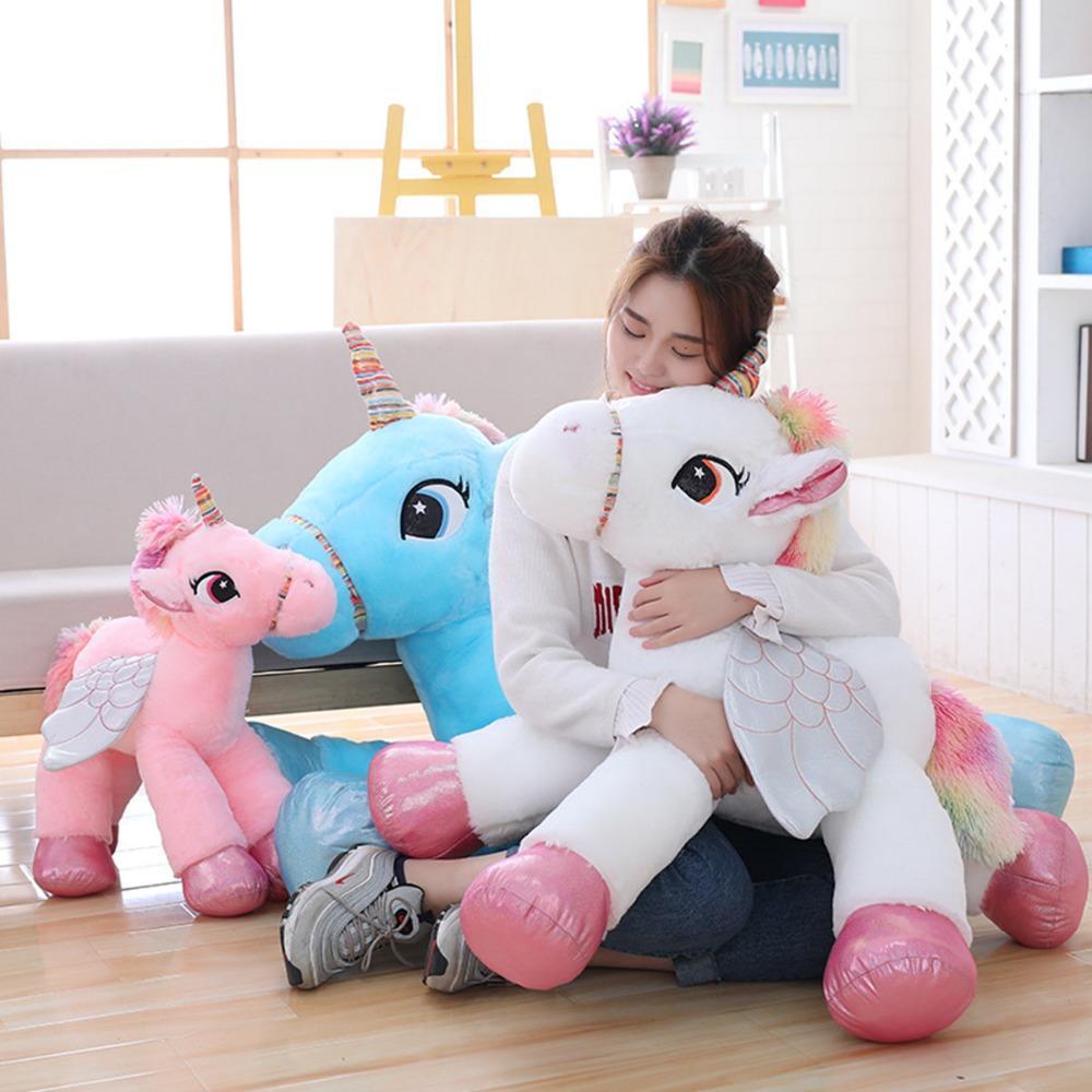 Giant Unicorn Plush Toy – Cuddly Stuffed Horse for Children 