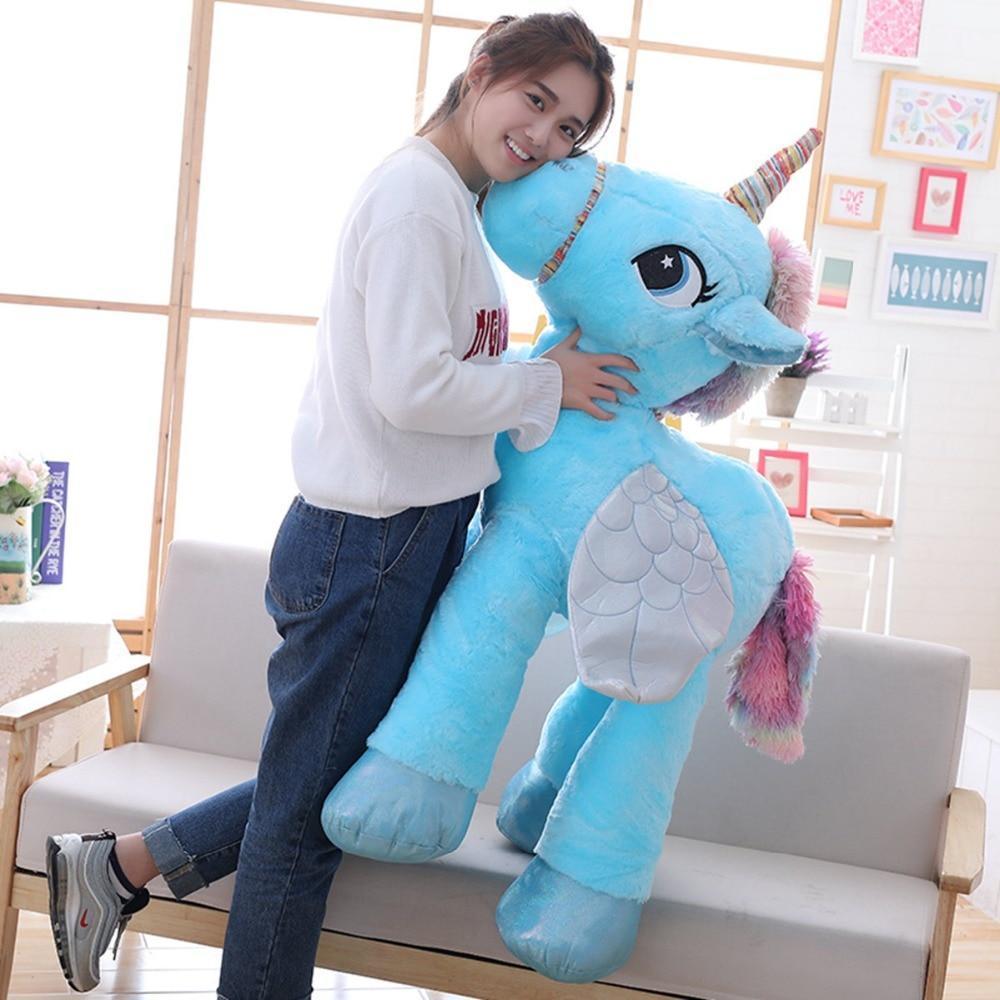 Giant Unicorn Plush Toy – Cuddly Stuffed Horse for Children 