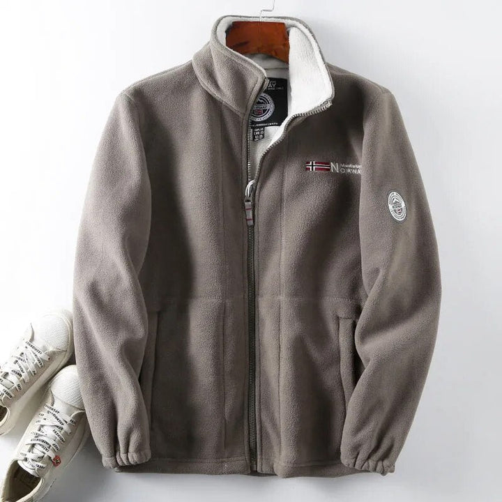 Men's Fleece Winter Jacket with Norwegian Design