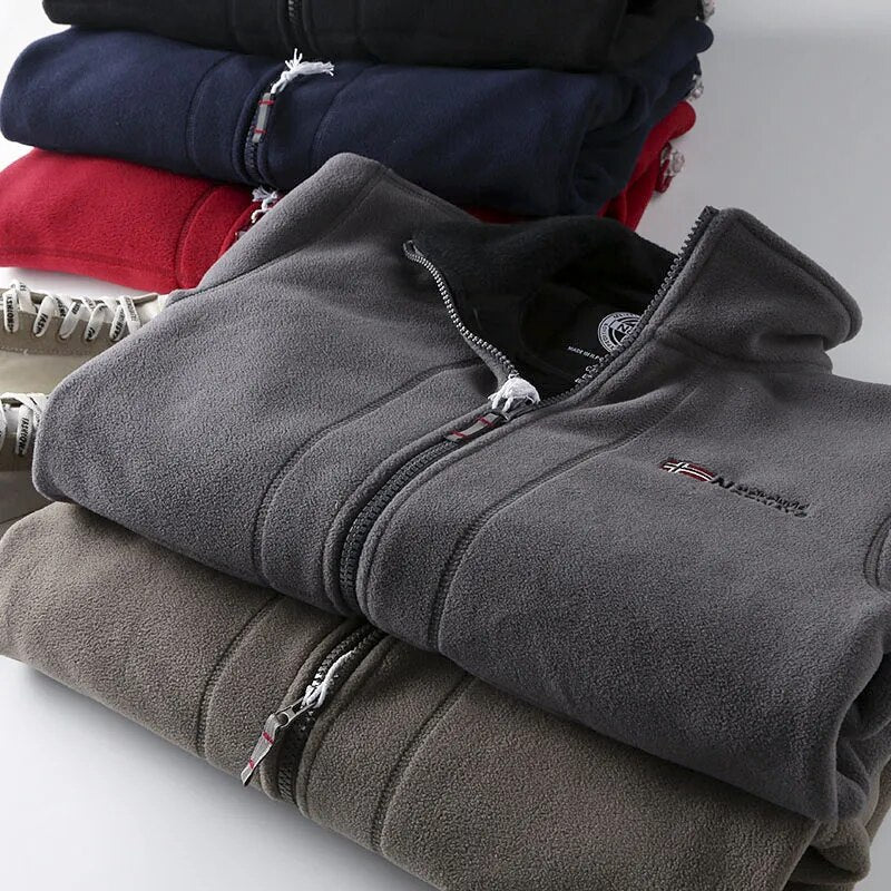 Men's Fleece Winter Jacket with Norwegian Design