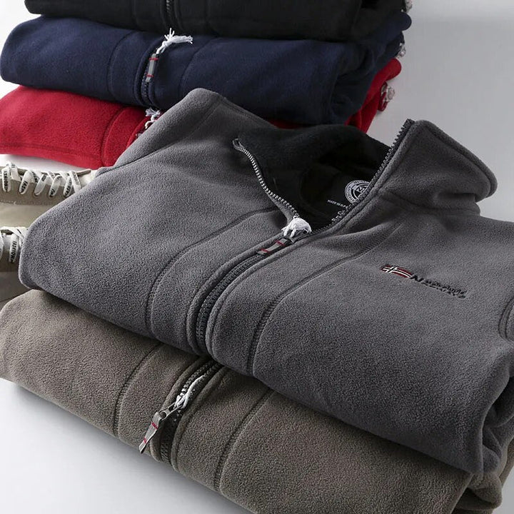 Men's Fleece Winter Jacket with Norwegian Design