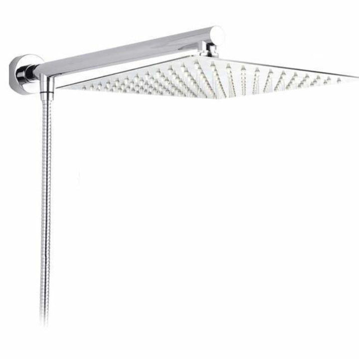 Ultra-narrow rain shower with wall arm