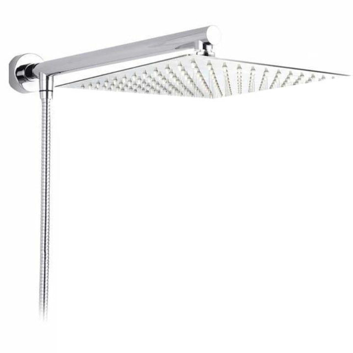 Ultra-narrow rain shower with wall arm