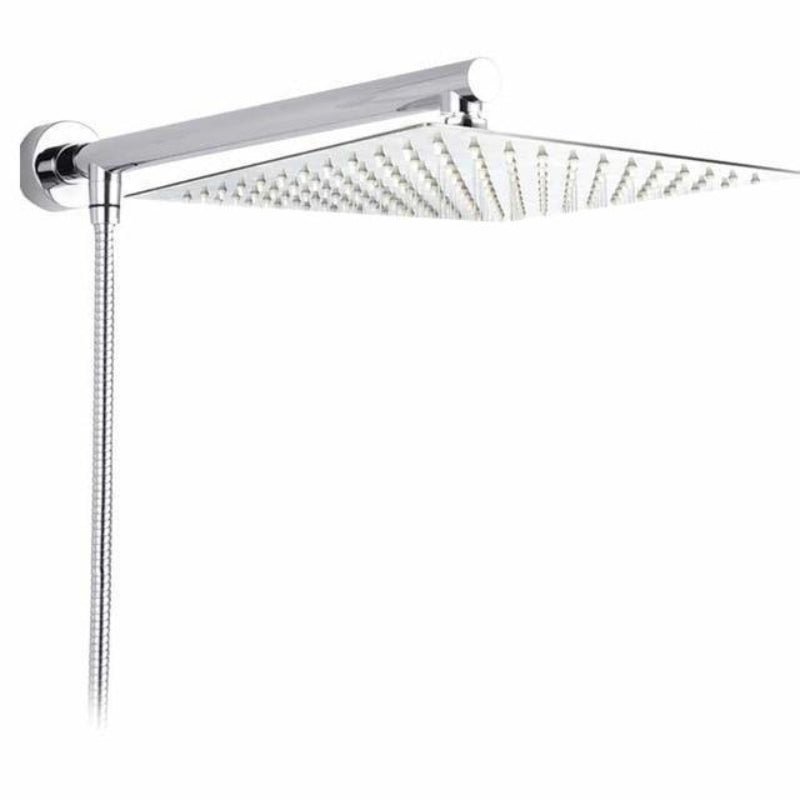Ultra-narrow rain shower with wall arm