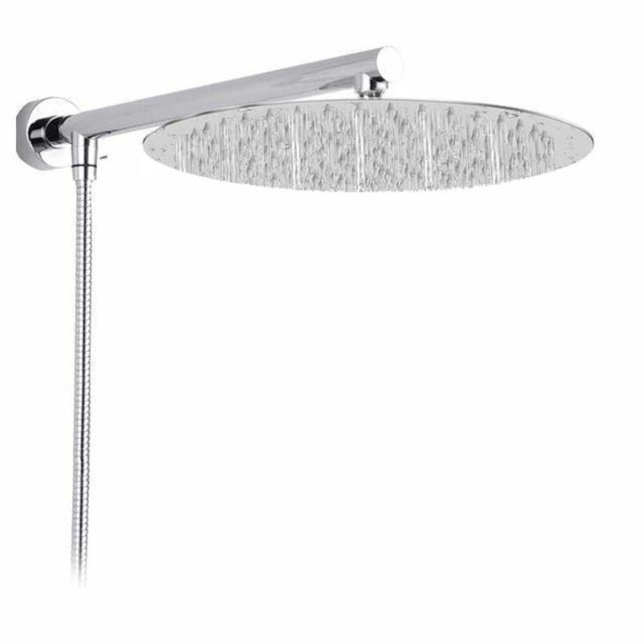 Ultra-narrow rain shower with wall arm