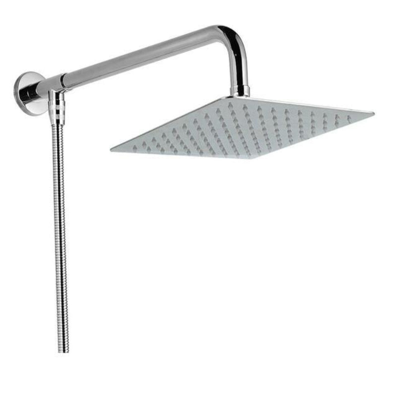 Ultra-narrow rain shower with wall arm