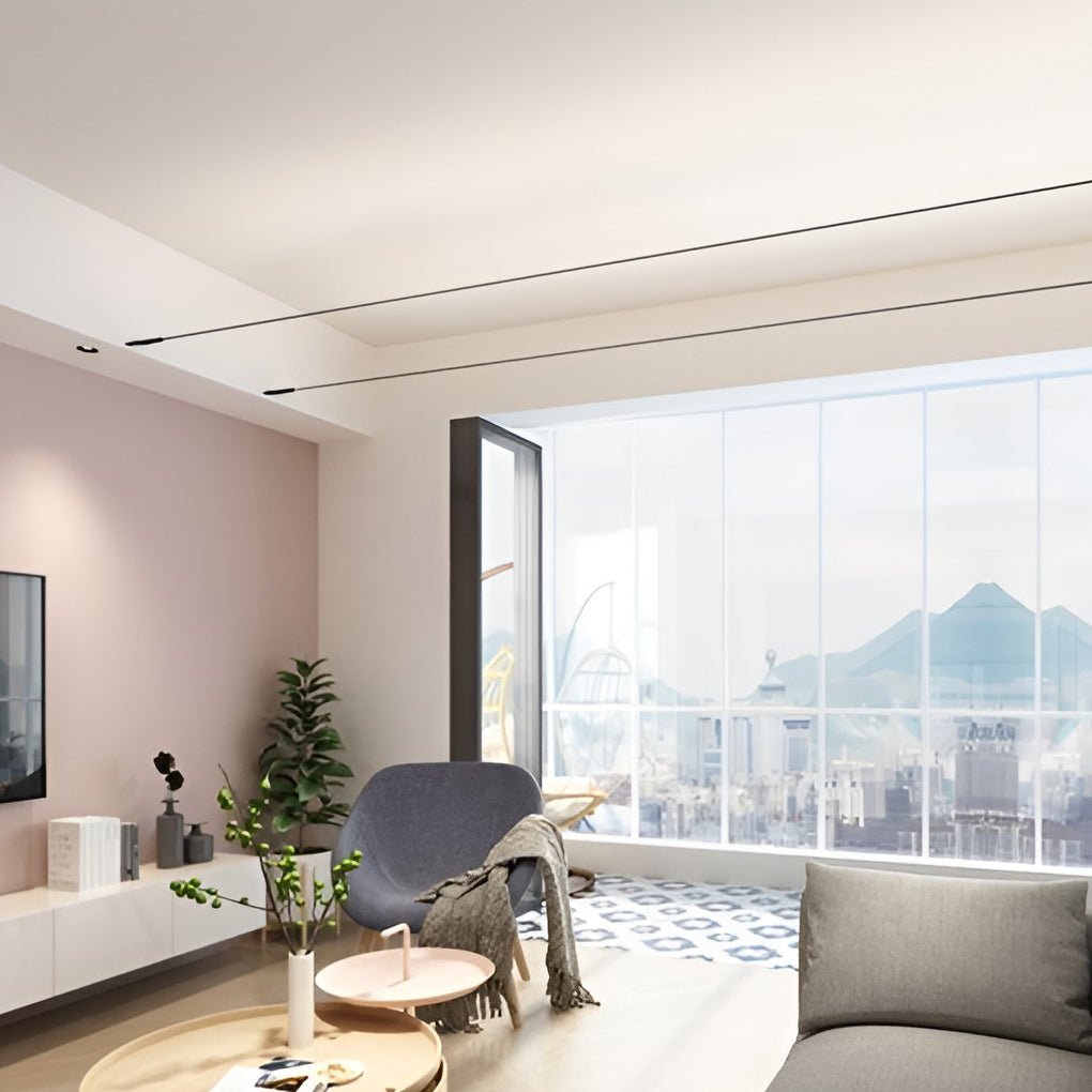 LED ceiling light with 360° rotatable light bar – modern, flat &amp; dimmable