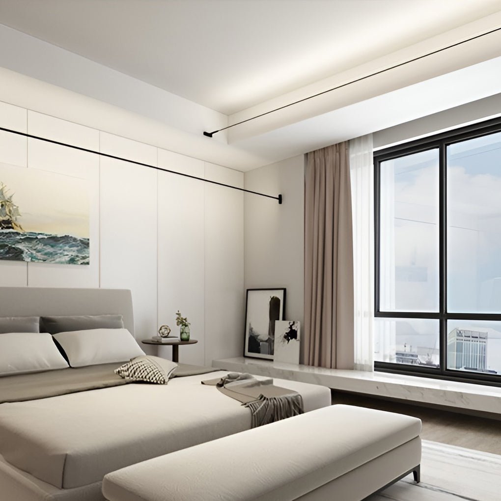 LED ceiling light with 360° rotatable light bar – modern, flat &amp; dimmable