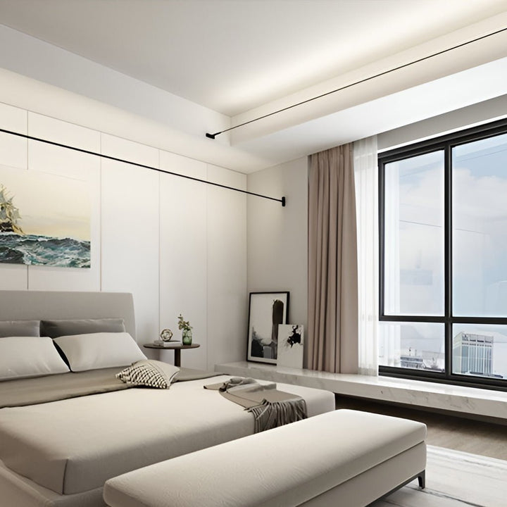 LED ceiling light with 360° rotatable light bar – modern, flat &amp; dimmable