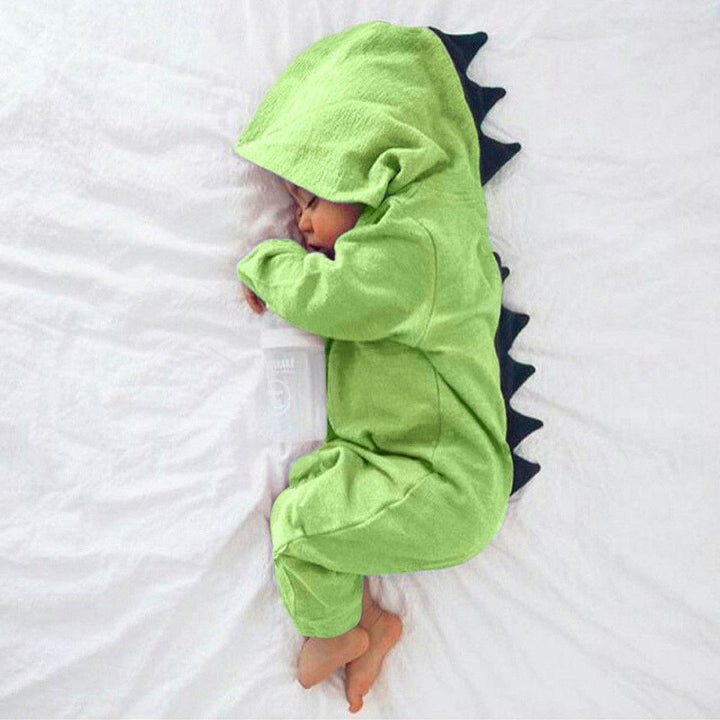 Baby romper with dinosaur design and 3D spikes