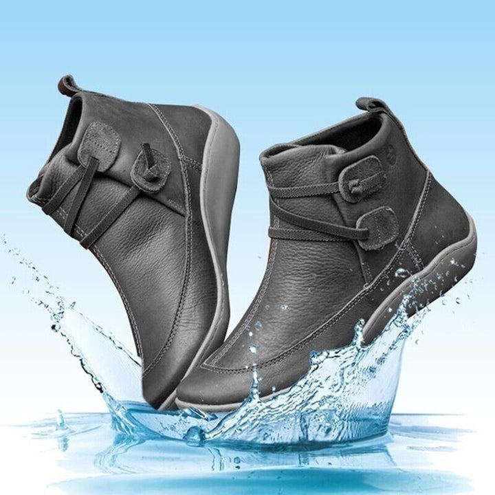 Women's Boots with Zipper and Weatherproof Design
