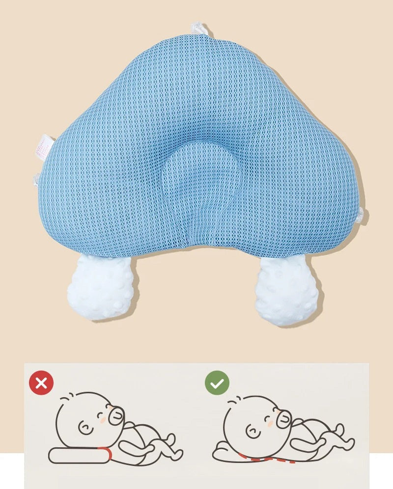 Ergonomic baby sleeping pillow with adjustable support