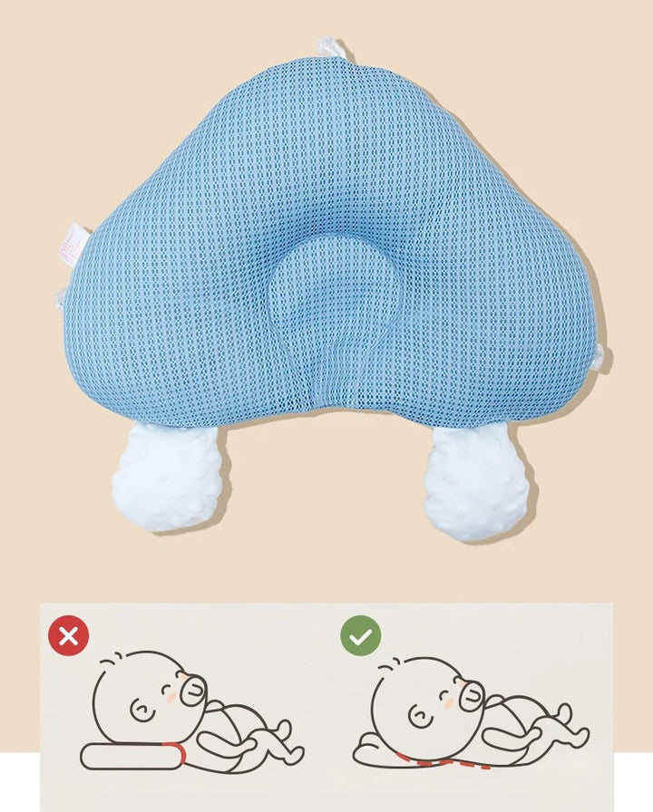 Ergonomic baby sleeping pillow with adjustable support