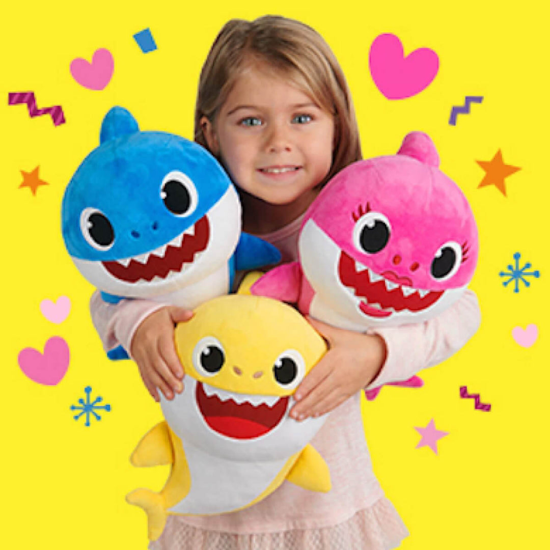 Plush Baby Shark Toy with Light and Music 