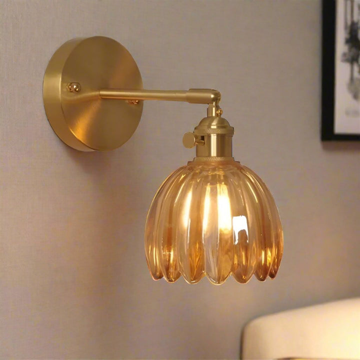 Retro wall lamp with tulip glass head – Stylish lighting for cozy rooms