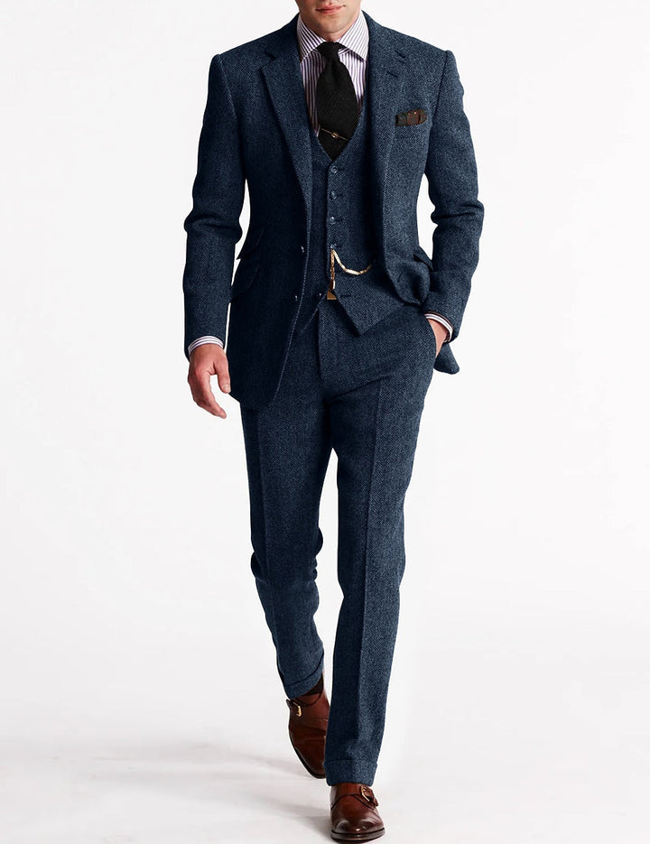 Men's Three-Piece Suit in Vintage Retro Style 