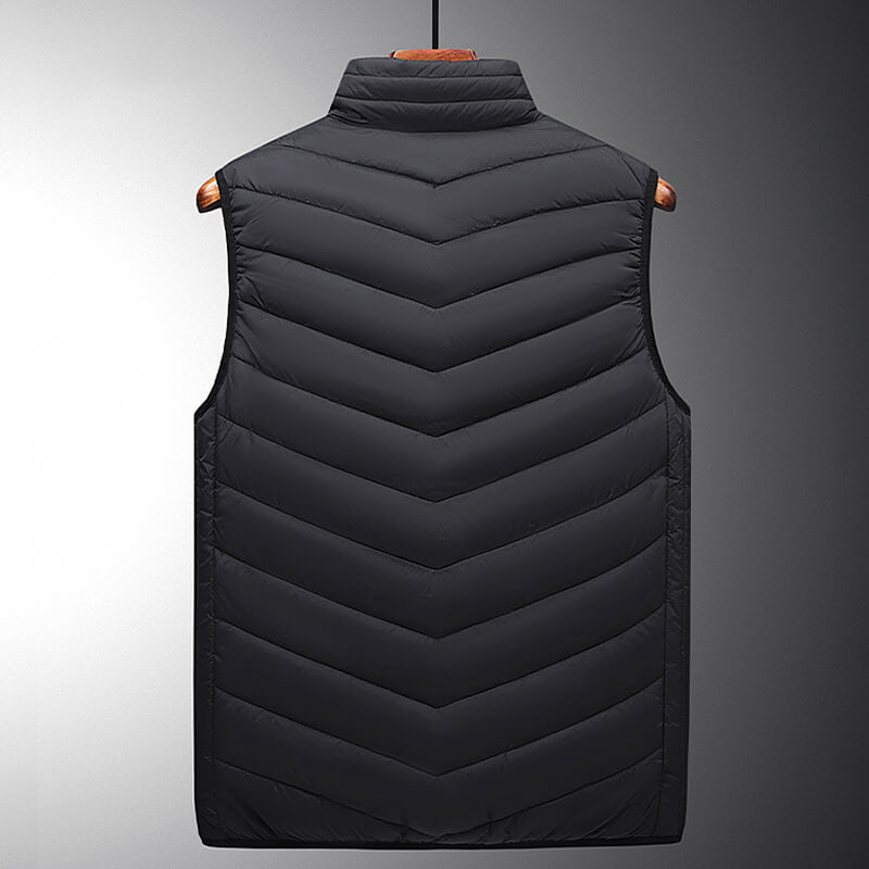 Men's heated vest with 13 heating zones
