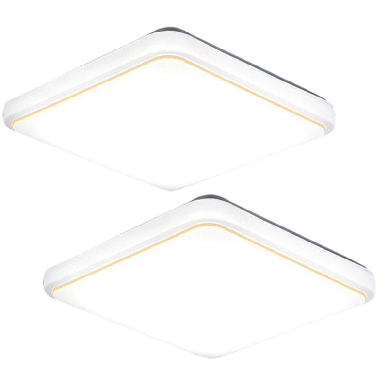 Moderne LED-Deckenleuchte in quadratischer Form für den Wohnraum