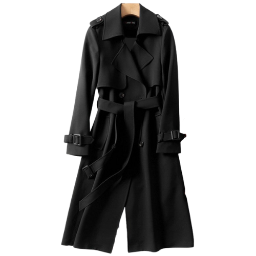 Women's Trench Coat with Double Breasted and Classic Design