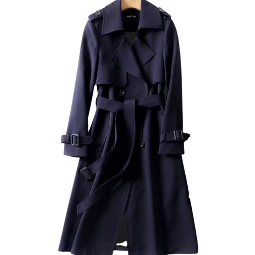 Women's Trench Coat with Double Breasted and Classic Design
