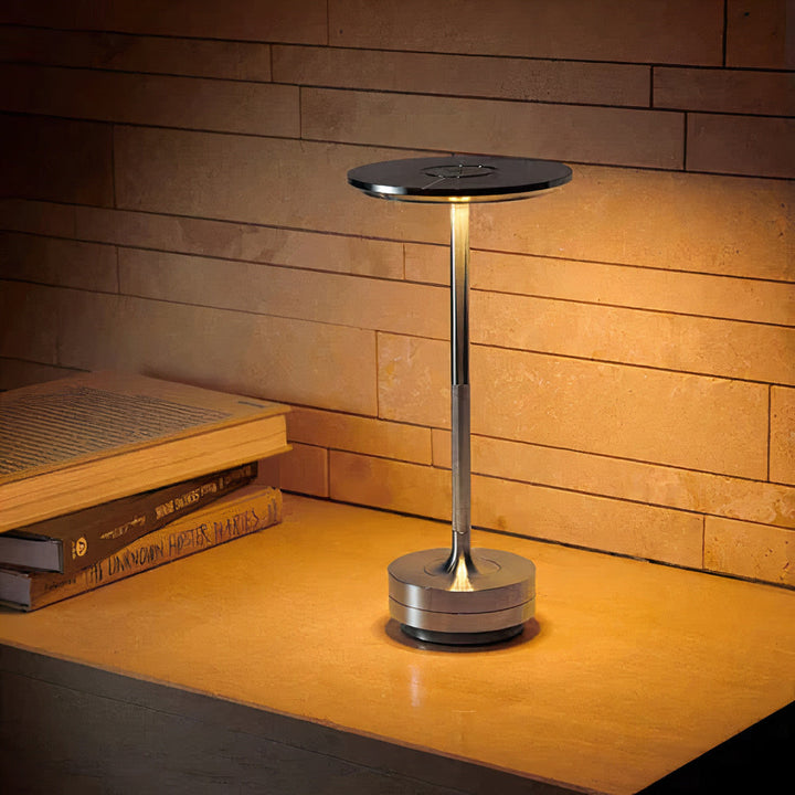 Wireless dimmable designer table lamp in an elegant design