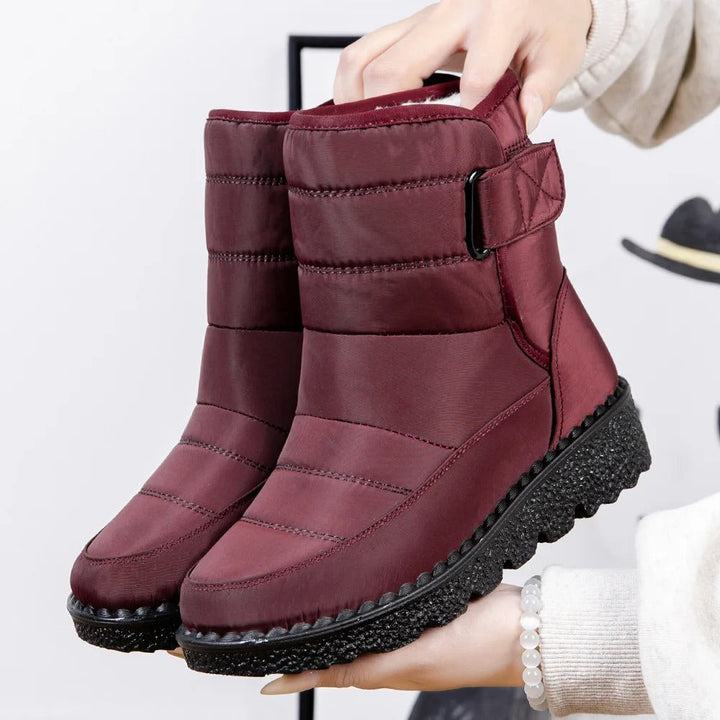 Women's Snow Boots with Non-Slip Sole and Waterproof Design 
