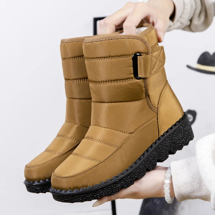 Women's Snow Boots with Non-Slip Sole and Waterproof Design 