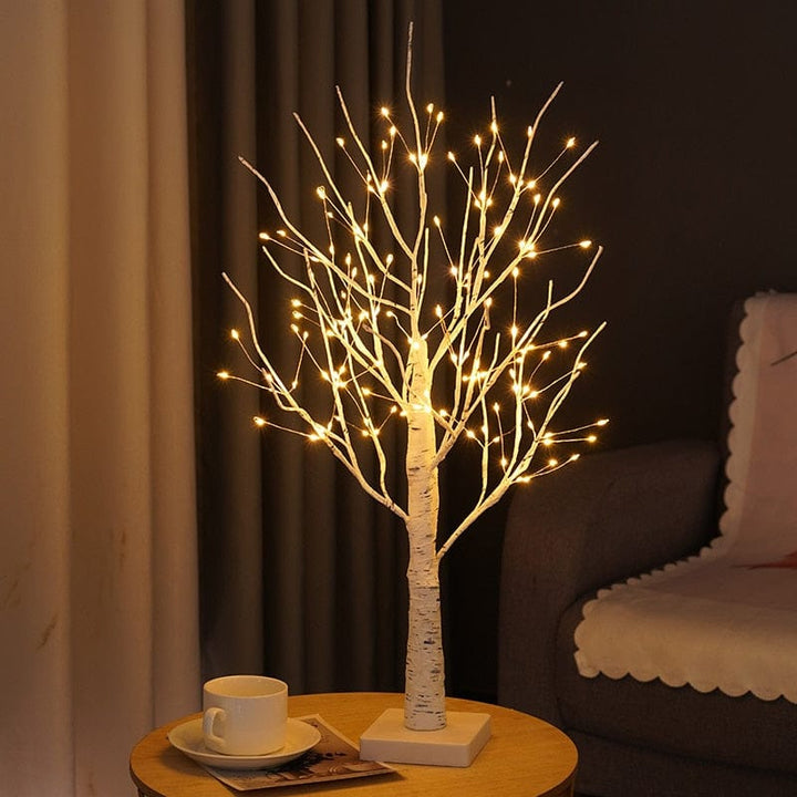 Scandinavian LED birch tree – mood lighting in a natural design