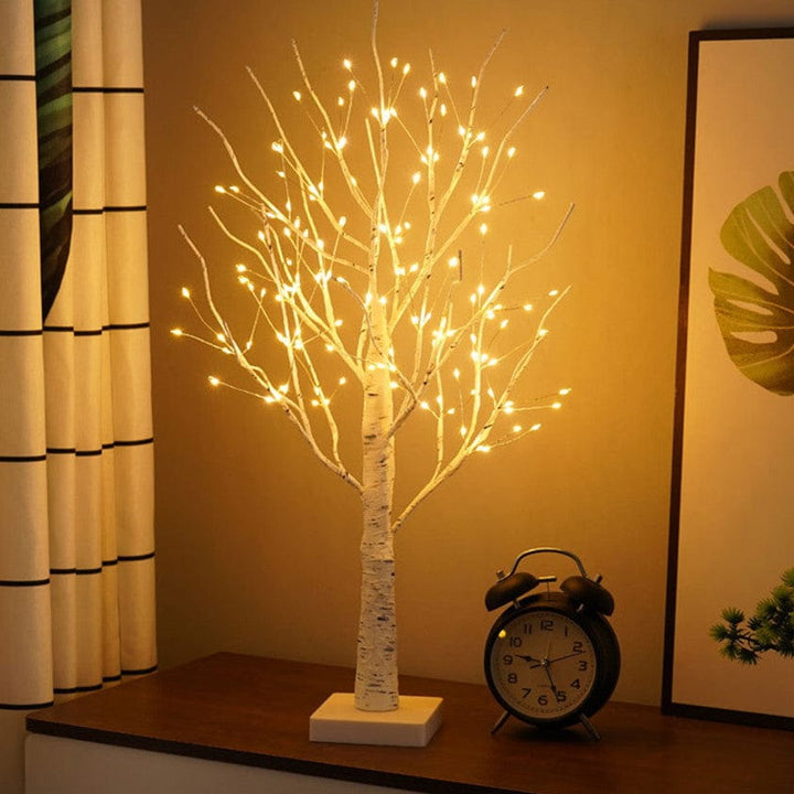 Scandinavian LED birch tree – mood lighting in a natural design