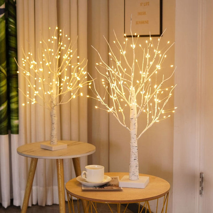 Scandinavian LED birch tree – mood lighting in a natural design