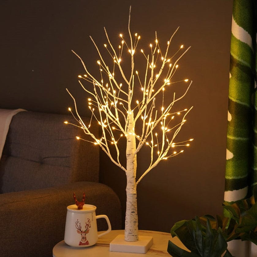 Scandinavian LED birch tree – mood lighting in a natural design