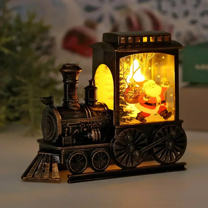 Vintage LED-Weihnachtslaterne in Zugform