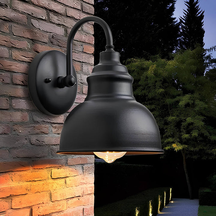 Vintage weatherproof outdoor wall light in lantern style for terrace and garden