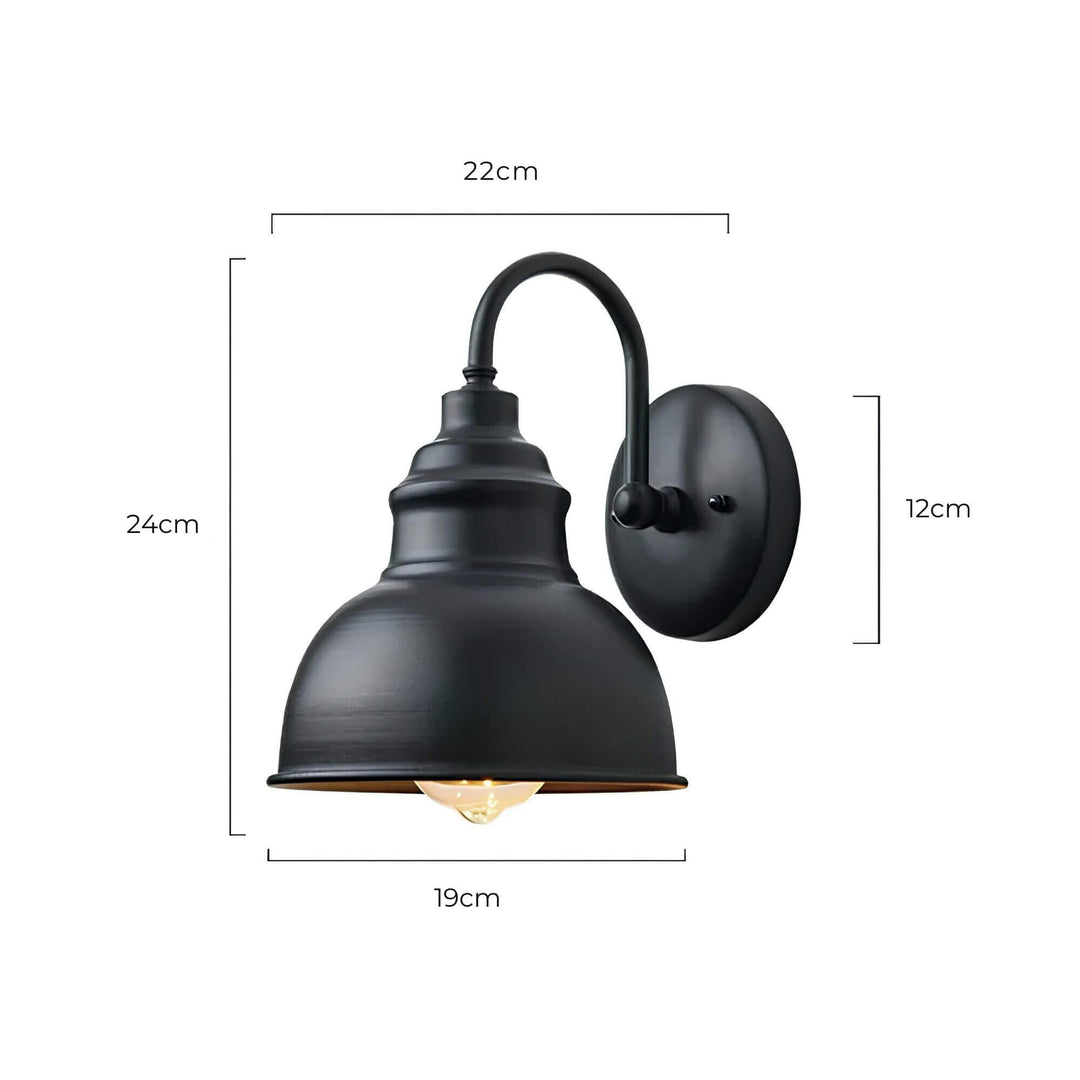 Vintage weatherproof outdoor wall light in lantern style for terrace and garden