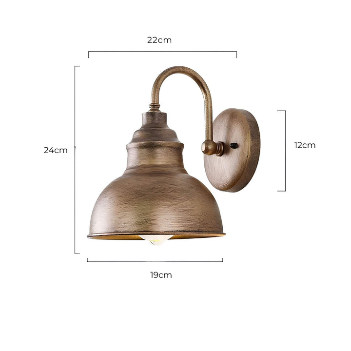 Vintage weatherproof outdoor wall light in lantern style for terrace and garden