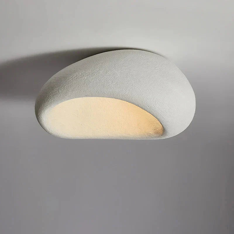 Minimalist ceiling lamp – warm white &amp; made of resin