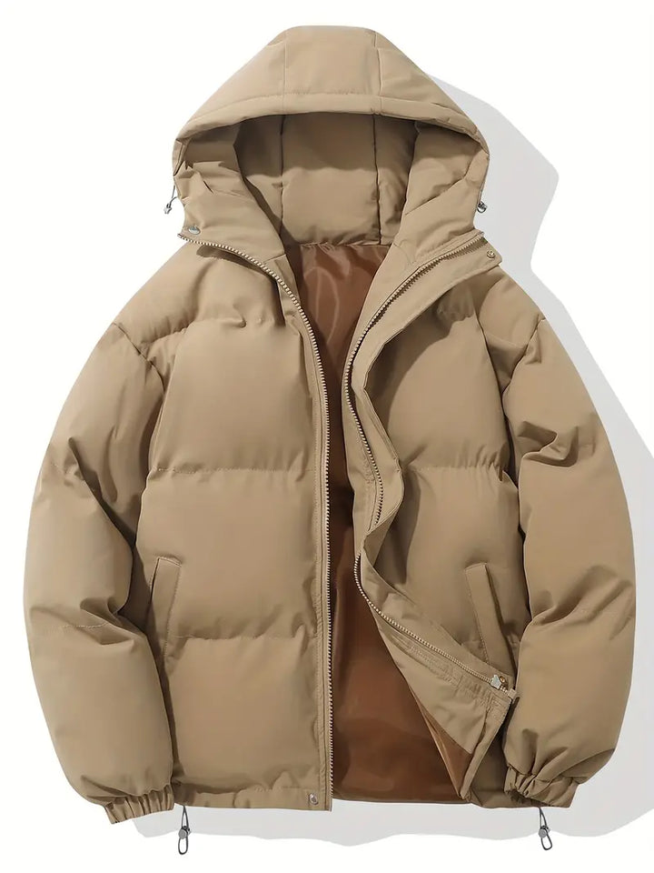 Women's winter jacket with hood and warm lining